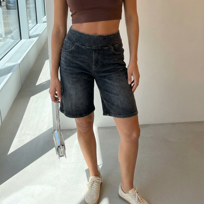 שורט ג׳ינס סטרץ׳ מחטב